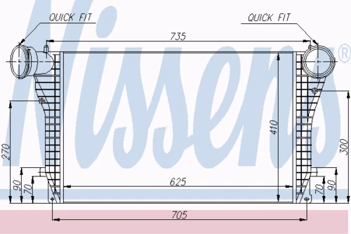 96633 NISSENS Интеркулер (фото 6)