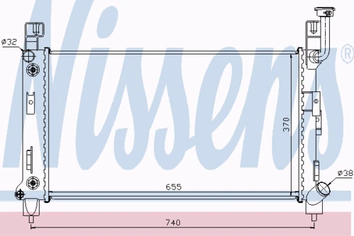 60992 NISSENS Радиатор, охлаждение двигателя (фото 6)