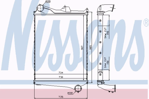 97006 NISSENS Интеркулер (фото 2)