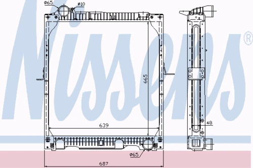 62523A NISSENS Радиатор, охлаждение двигателя (фото 2)