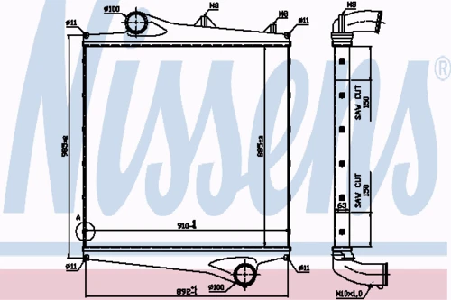 96961 NISSENS Интеркулер (фото 1)