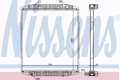 619730 NISSENS Радиатор, охлаждение двигателя (фото 2)