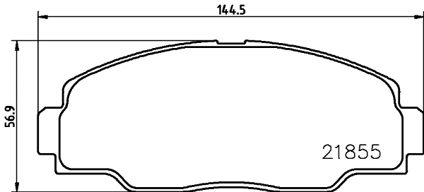 NP1097 NISSHINBO Комплект тормозных колодок, дисковый тормоз (фото 2)