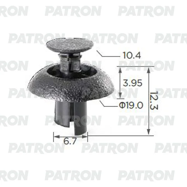 P37-0035A PATRON Клипса пластмассовая Lexus, Toyota применяемость: бампер, защита, универсальные (фото 1)