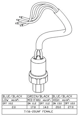 38920 NRF Пневматический выключатель, кондиционер (фото 10)