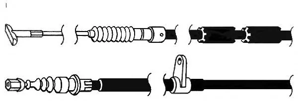 AR02133 KAWE Трос (тросик) ручника (фото 1)