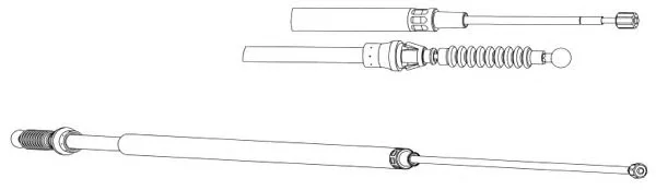AU02167 KAWE Трос (тросик) ручника (фото 1)