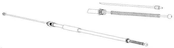 CT02105 KAWE Трос (тросик) ручника (фото 1)