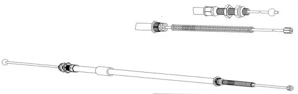 CT02115 KAWE Трос (тросик) ручника (фото 1)