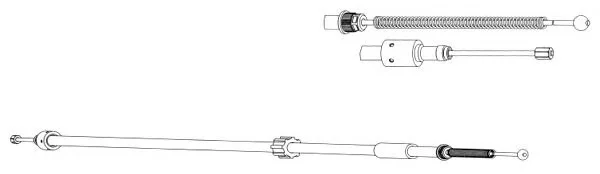 CT02132 KAWE Трос (тросик) ручника (фото 1)