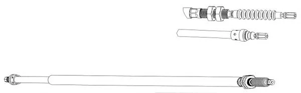 CT02136 KAWE Трос (тросик) ручника (фото 1)