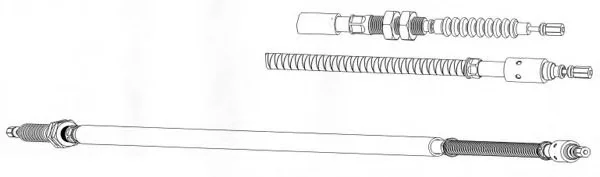 CT02139 KAWE Трос (тросик) ручника (фото 1)