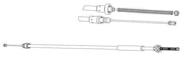 CT02142 KAWE Трос (тросик) ручника (фото 1)