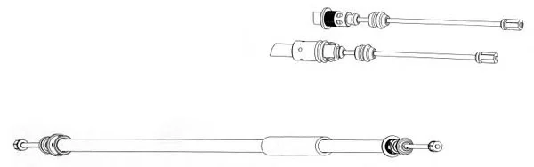 CT02145 KAWE Трос (тросик) ручника (фото 1)