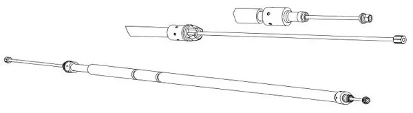 CT02161 KAWE Трос (тросик) ручника (фото 1)