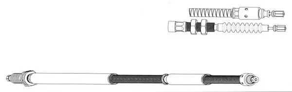 CT02163 KAWE Трос (тросик) ручника (фото 1)
