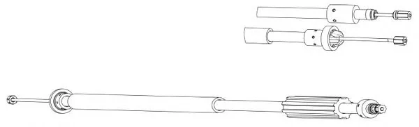 CT02165 KAWE Трос (тросик) ручника (фото 1)