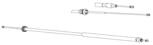 CT02167 KAWE Трос (тросик) ручника (фото 1)