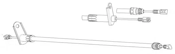 DM02165 KAWE Трос (тросик) ручника (фото 1)