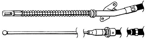 DM02167 KAWE Трос (тросик) ручника (фото 1)