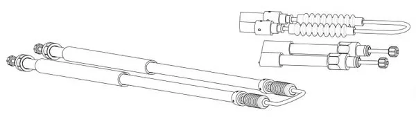 FA02201 KAWE Трос (тросик) ручника (фото 1)