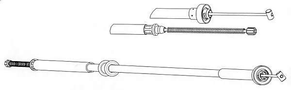 FA02268 KAWE Трос (тросик) ручника (фото 1)