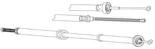 FA02281 KAWE Трос (тросик) ручника (фото 1)