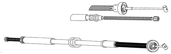 FA02282 KAWE Трос (тросик) ручника (фото 1)
