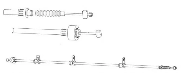 HY02123 KAWE Трос (тросик) ручника (фото 1)