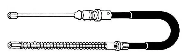 PU02159 KAWE Трос (тросик) ручника (фото 1)
