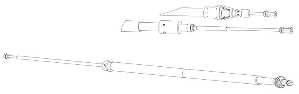 PU02213 KAWE Трос (тросик) ручника (фото 1)