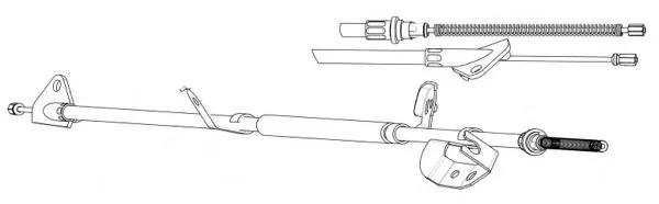 PU02220 KAWE Трос (тросик) ручника (фото 1)