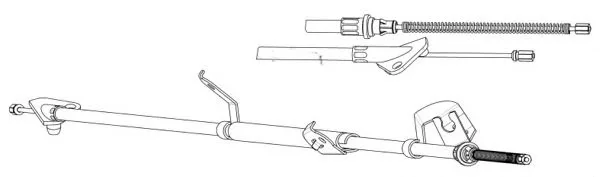 PU02219 KAWE Трос (тросик) ручника (фото 1)