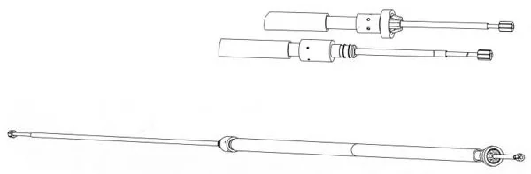 PU02221 KAWE Трос (тросик) ручника (фото 1)