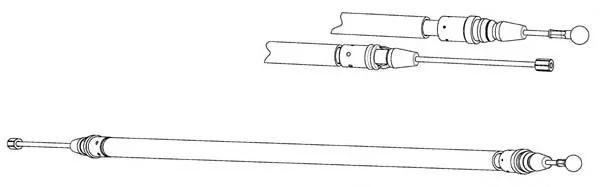 PU02234 KAWE Трос (тросик) ручника (фото 1)