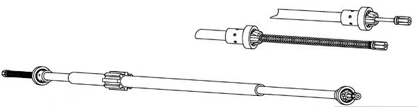 RT02280 KAWE Трос (тросик) ручника (фото 1)