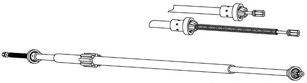 RT02284 KAWE Трос (тросик) ручника (фото 1)
