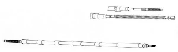 SK02105 KAWE Трос (тросик) ручника (фото 1)