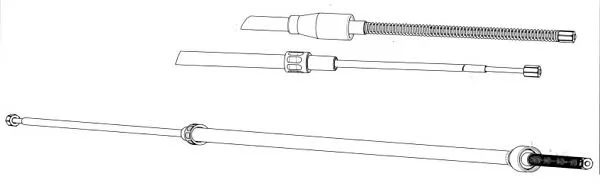 SK02106 KAWE Трос (тросик) ручника (фото 1)