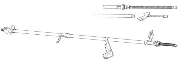TO02212 KAWE Трос (тросик) ручника (фото 1)