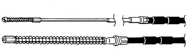 VW02138 KAWE Трос (тросик) ручника (фото 1)