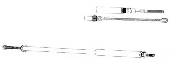 ZU02112 KAWE Трос (тросик) ручника (фото 1)