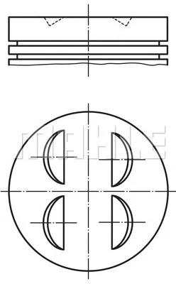 201 55 00 KNECHT/MAHLE Поршень (фото 1)