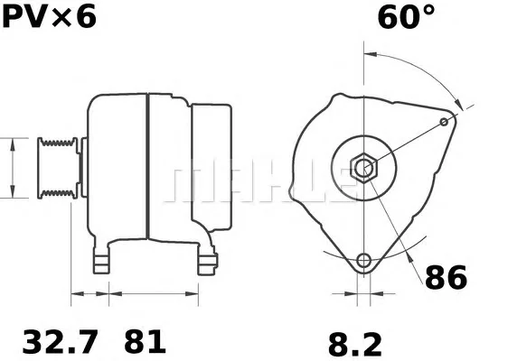 MG 105 KNECHT/MAHLE Генератор (фото 1)