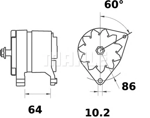 MG 109 KNECHT/MAHLE Генератор (фото 1)