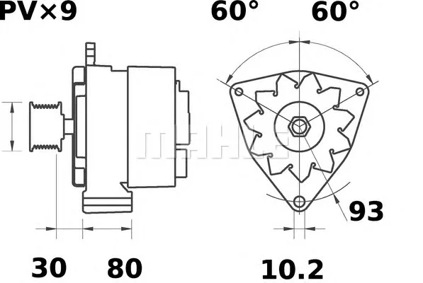 MG 587 KNECHT/MAHLE Генератор (фото 1)