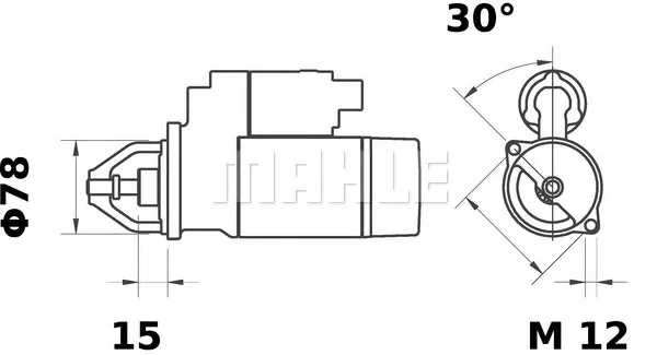 MS 122 KNECHT/MAHLE Стартер (фото 1)