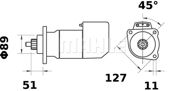 MS 458 KNECHT/MAHLE Стартер (фото 1)