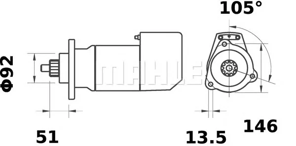 MS 490 KNECHT/MAHLE Стартер (фото 1)