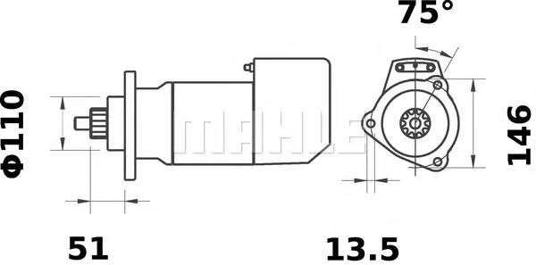 MS 518 KNECHT/MAHLE Стартер (фото 1)